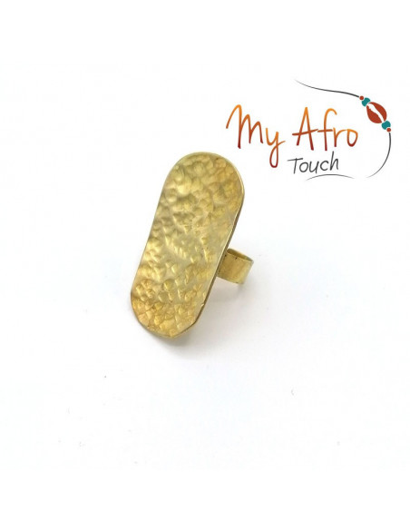 Bague martelée en bronze – Collection Luma | My Afro Touch