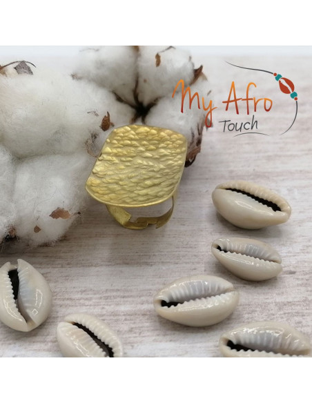 Bague martelée en bronze – Collection Luma | My Afro Touch