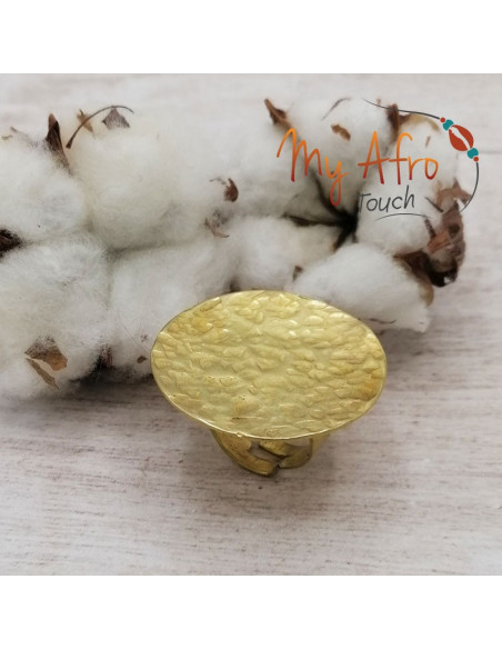 Bague ronde martelée en bronze – Collection Luma | My Afro Touch