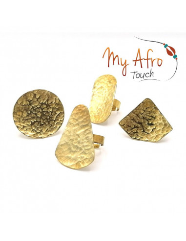 Bague ronde martelée en bronze – Collection Luma | My Afro Touch