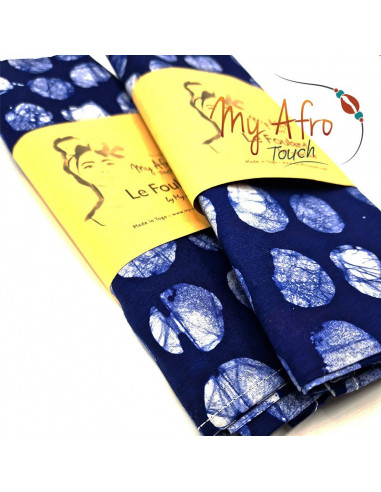 Foulard headwrap africain en batik pour attachés foulards / mare tèt