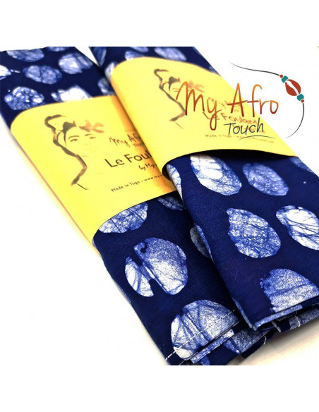 Foulard headwrap africain en batik pour attachés foulards / mare tèt