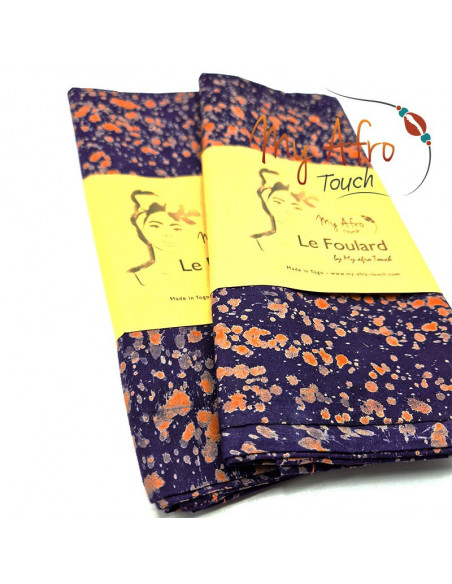 Foulard headwrap africain en batik pour attachés foulards / mare tèt