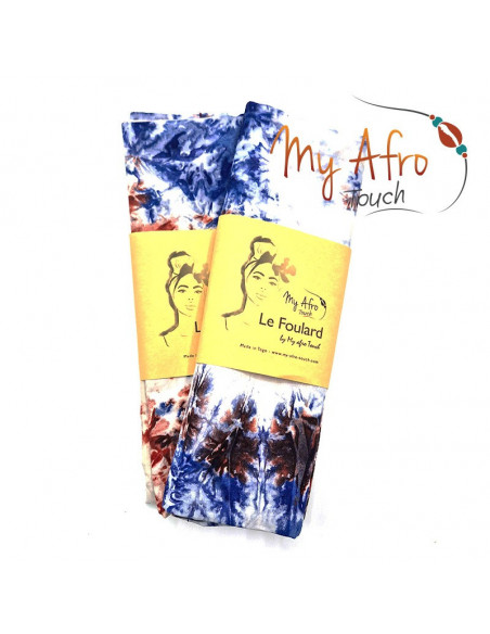 Foulard headwrap africain en batik pour attachés foulards / mare tèt