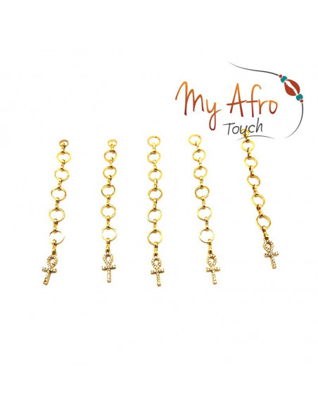 Chaine de front Ankh strass