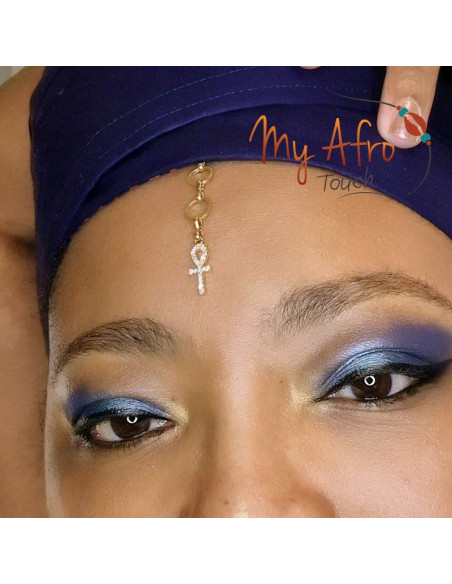 Chaine de front Ankh strass