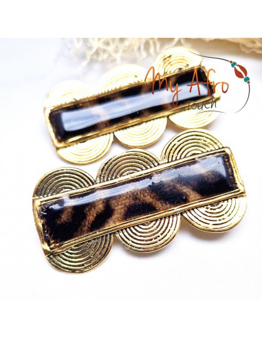 Broche en bronze et bogolan - collection Segou