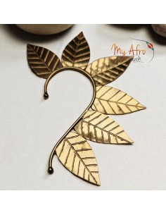 Manchette d'oreille earcuff feuilles 2