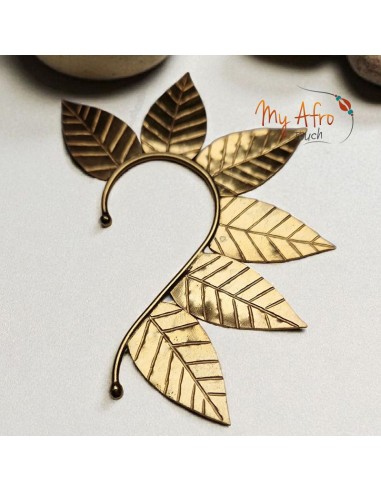 Manchette d'oreille earcuff feuilles