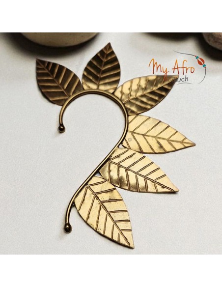 Manchette d'oreille earcuff feuilles