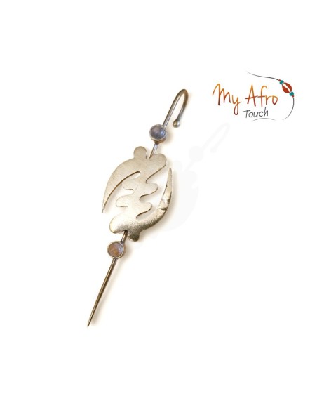 Crosse d’hélix Gye Nyame en bronze – Bijou d’oreille | My Afro Touch
