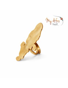 Bague XL Martinique en bronze texturé – Modèle Nina| My Afro Touch 2
