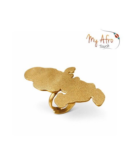 Bague XL Martinique en bronze texturé – Modèle Nina| My Afro Touch