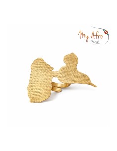 Bague XL Guadeloupe en bronze texturé – Modèle Kéra | My Afro Touch 2