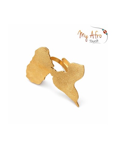 Bague XL Guadeloupe en bronze texturé – Modèle Kéra | My Afro Touch