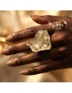 Bague XL Guyane en bronze texturé – Modèle Amaïa | My Afro Touch