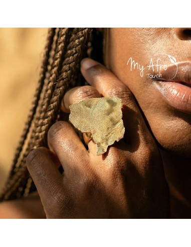 Bague XL Guyane en bronze texturé – Modèle Amaïa | My Afro Touch