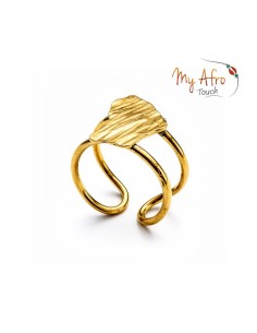 Bague artisanale en bronze représentant une carte de la Guyane 2