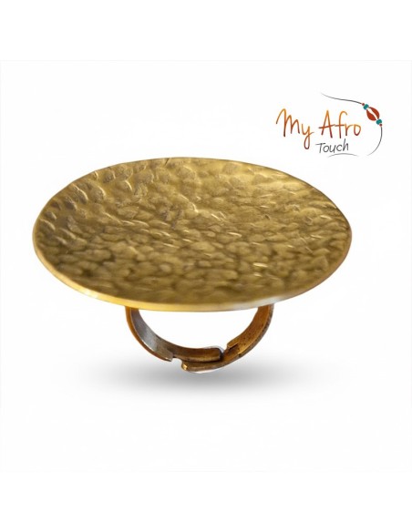 Bague ronde martelée en bronze – Collection Luma | My Afro Touch