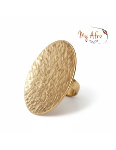 Bague ronde martelée en bronze – Collection Luma | My Afro Touch 2