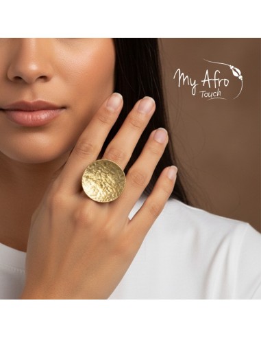 Bague ronde martelée en bronze – Collection Luma | My Afro Touch