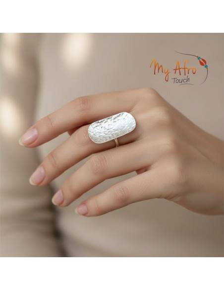 Bague martelée en bronze – Collection Luma | My Afro Touch