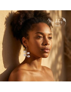 Boucles d’oreilles bronze multi-cauris – Tiani | My Afro Touch 2