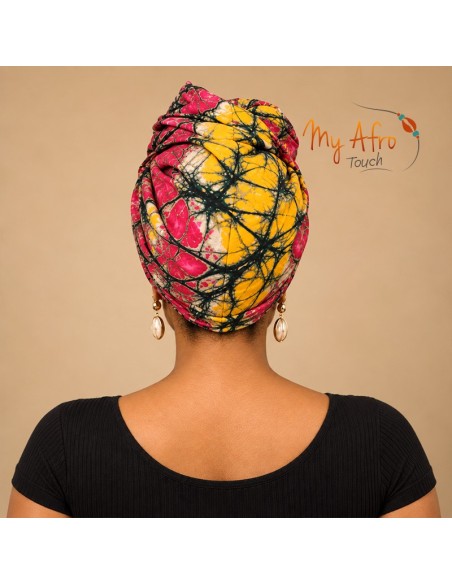 Foulard africain batik craquelé multicolore | My Afro Touch
