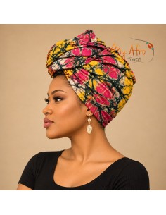 Foulard africain batik craquelé multicolore | My Afro Touch 2